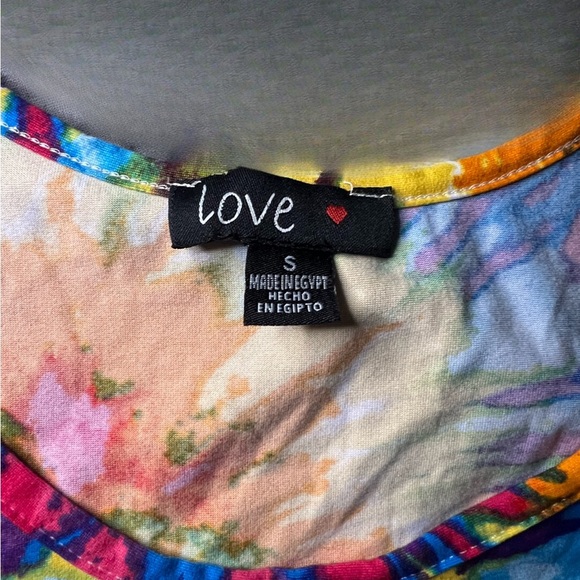 Womens Love TieDye ripped tank - Picture 5 of 5